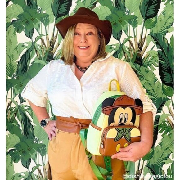 Women Disney Mickey Mouse Adventureland Cosplay Double Strap Shoulder Bag Purse - Picture 9 of 9